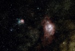 Nébuleuses de la Lagune M8 et la trifide M20
